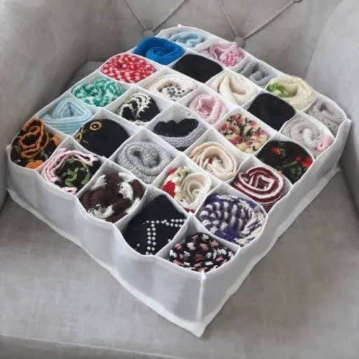 نظم دهنده کشو(جاجورابی)30 خانه(کرایه در مقصد)(سعی میکنیم با کمترین هزینه بسته براتون ارسال بشه)