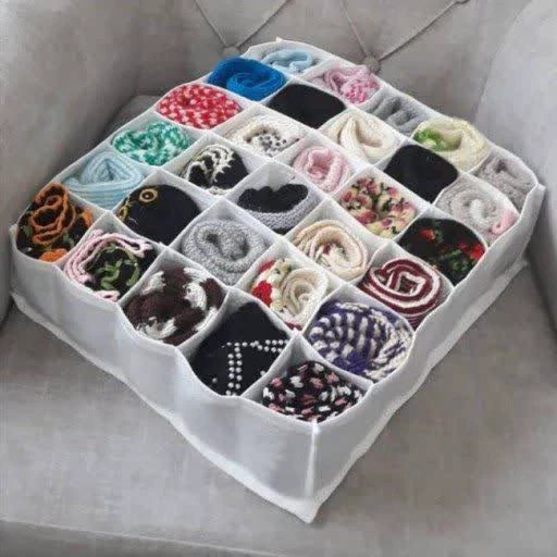 نظم دهنده کشو(جاجورابی)30 خانه(کرایه در مقصد)(سعی میکنیم با کمترین هزینه بسته براتون ارسال بشه)